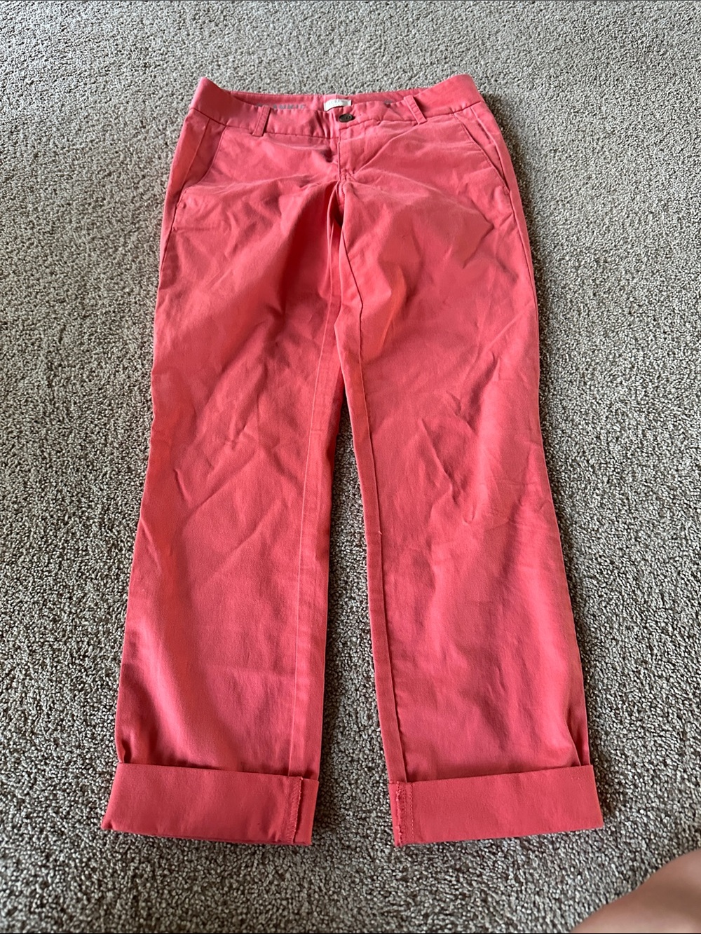 J. Crew Cropped Ankle Pants in Coral